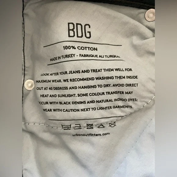 Urban Outfitters BDG Denim High Rise Wide Leg Puddle Jeans in Washed Black - Picture 8 of 12